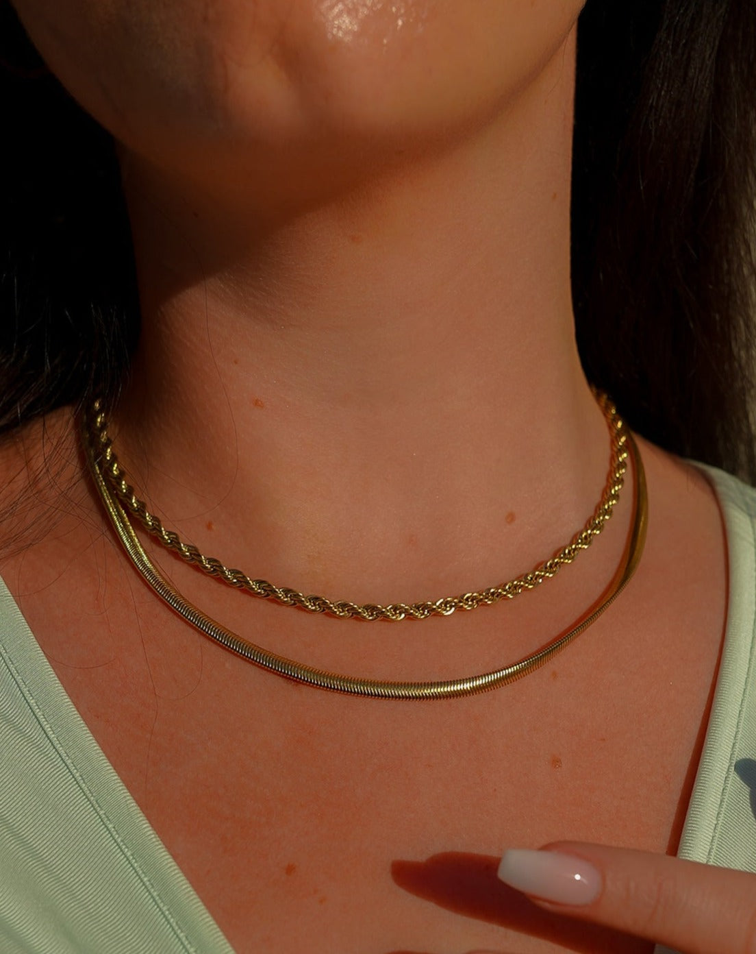 "Lucienne" Herringbone Necklace