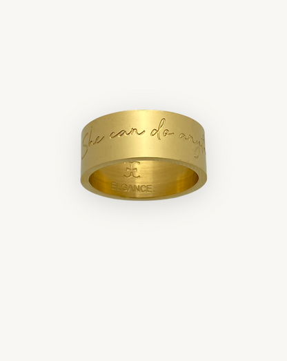 "She can do anything" Ring